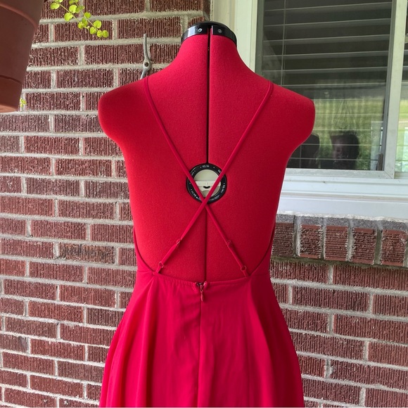 Lulu's Women's Letter of Love Red Backless Skater Dress - size XS - Picture 9 of 14